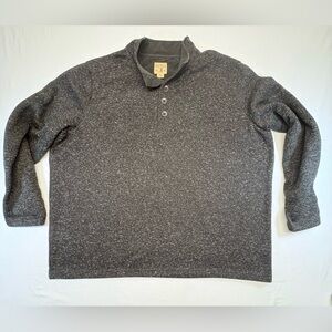 RedHead Charcoal Quarter Button-Down Pullover Shirt Size 4XL